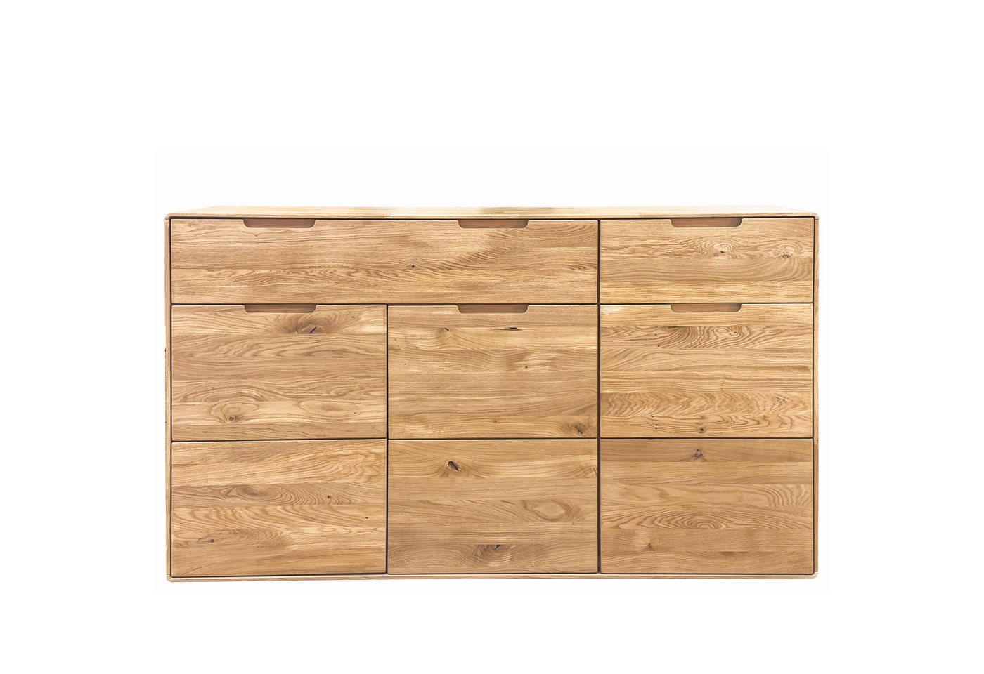 expendio Sideboard Emma 3, Wildeiche massiv geölt, 149x91x40 cm von expendio