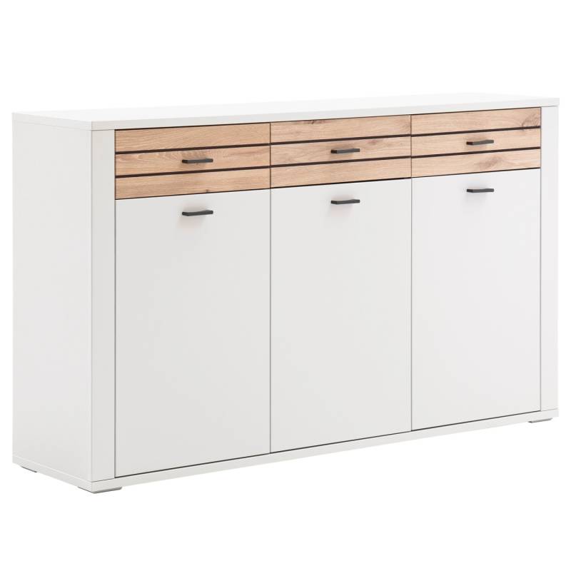 expendio Sideboard Mariella 12 Modern White 148x90x38 cm von expendio