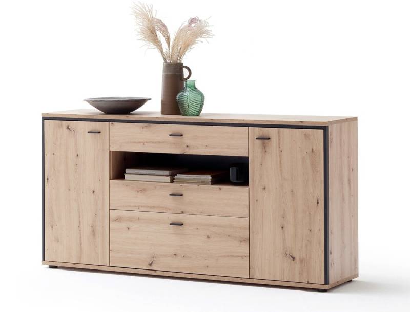 expendio Sideboard Mendoza 1, Balkeneiche 183x92x45 cm montiert von expendio