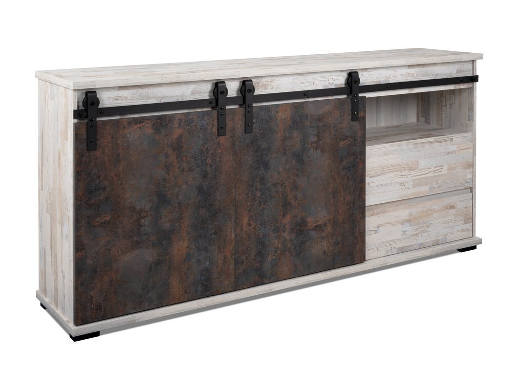 expendio Sideboard Salvo 51A, Aratinga Kiefer / Na Pali 180x87x40 cm mit Schiebetüren von expendio