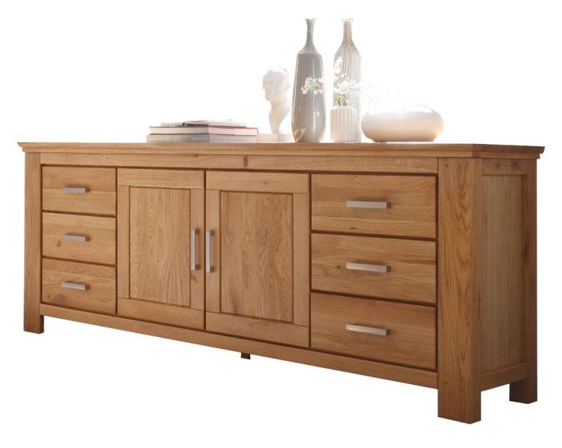 expendio Sideboard Viterbo, Wildeiche teilmassiv 220x85x47 cm vormontiert mit Softclose von expendio
