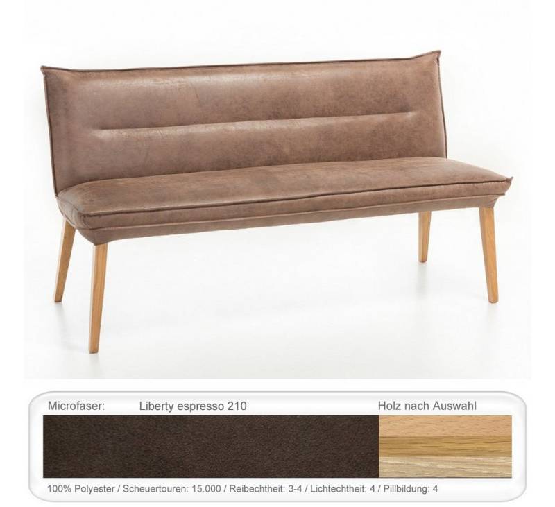 expendio Sitzbank Gerit 2, Eiche natur lackiert, Liberty espresso 210 160x86x67 cm aus Massivholz von expendio