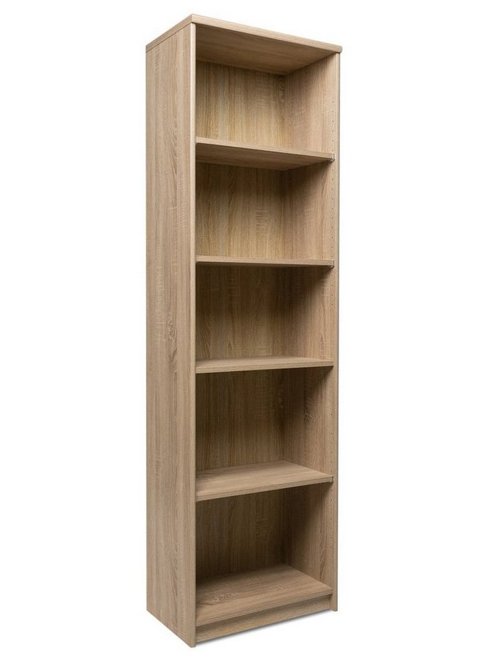 expendio Standregal Koblenz 26, Eiche sonoma 55x188x35cm Bücherregal Aktenregal Mehrzweckregal von expendio