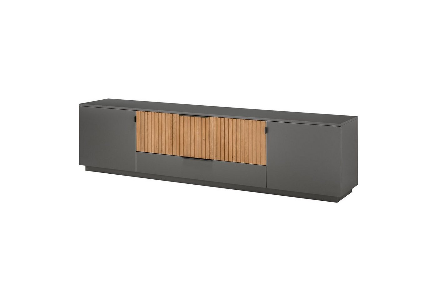 expendio TV-Board Linda 11, anthrazit lackiert/ Eiche massiv bianco geölt 223x60x45 cm expendio TV-Board Linda 11, anthrazit lackiert/ Eiche massiv bianco geölt 223x60x45 cm von expendio