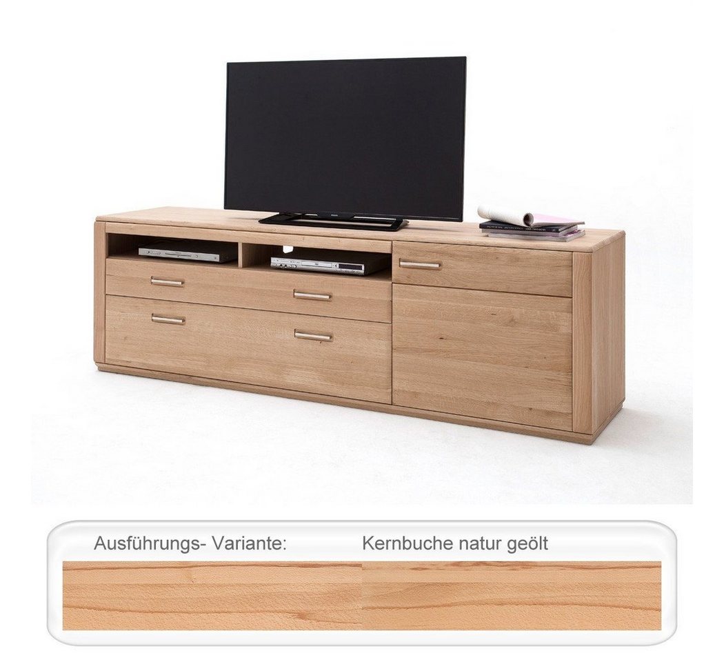 expendio TV-Board Senta 11, Kernbuche teilmassiv 224x70x51 cm vormontiert mit Softclose-Funktion von expendio