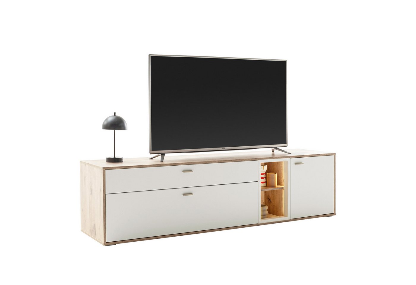 expendio TV-Board Serena 6, Soft White Melamin / Viking Oak Melamin, 199x53x50 cm expendio TV-Board Serena 6, Soft White Melamin / Viking Oak Melamin, 199x53x50 cm von expendio