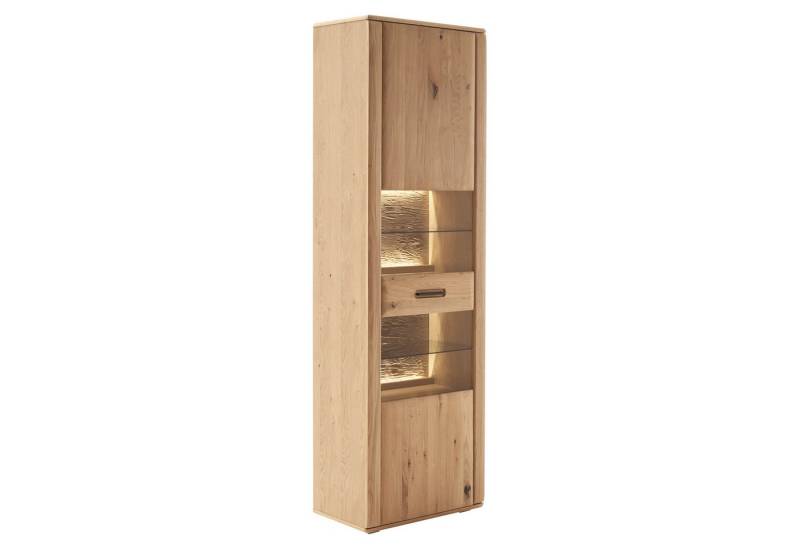 expendio Vitrine Alcuro 3 Ast/Balkeneiche massiv 64x207x37 cm von expendio