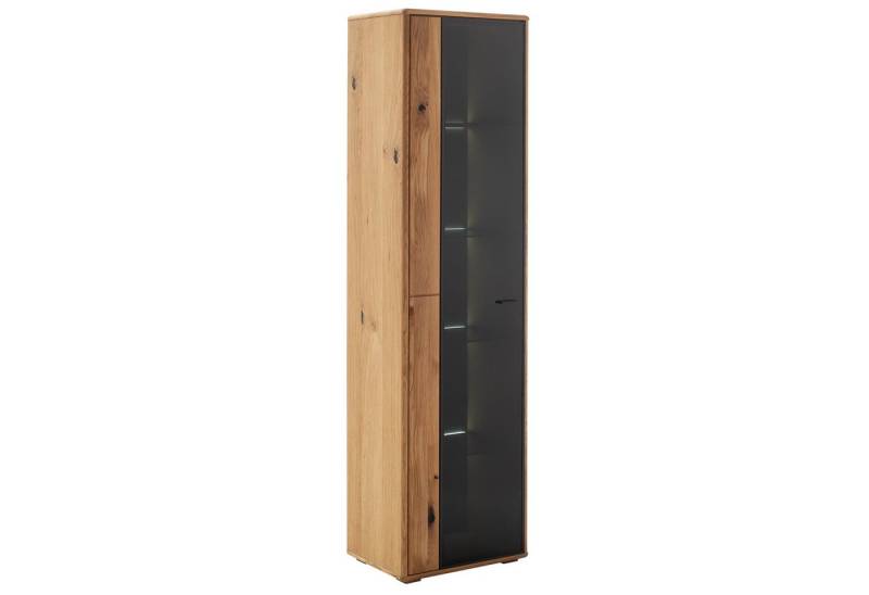 expendio Vitrine Arian 3 Ast/Balkeneiche massiv 52x190x37 cm von expendio