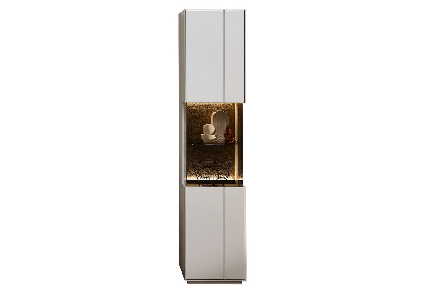 expendio Vitrine Coben 2 Sahara Creme lackiert / Granit Steinfurnier, 45x204x40 cm expendio Vitrine Coben 2 Sahara Creme lackiert / Granit Steinfurnier, 45x204x40 cm von expendio