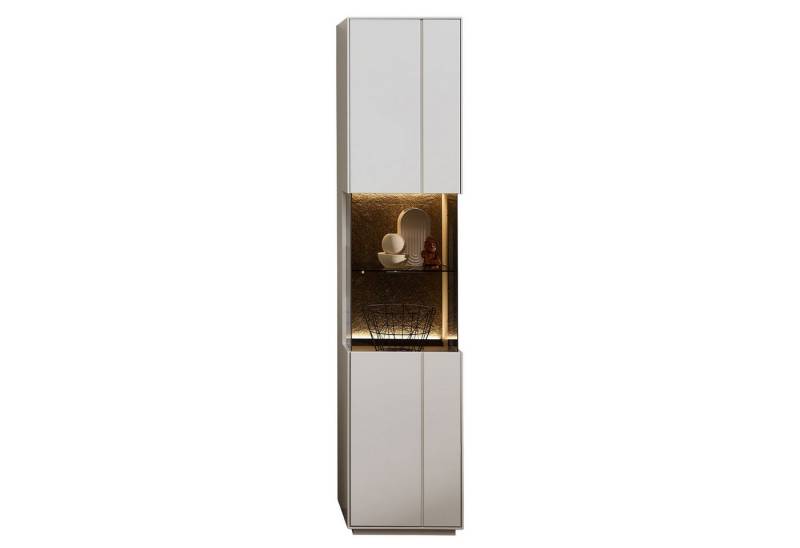 expendio Vitrine Coben 2 Sahara Creme lackiert / Granit Steinfurnier, 45x204x40 cm von expendio