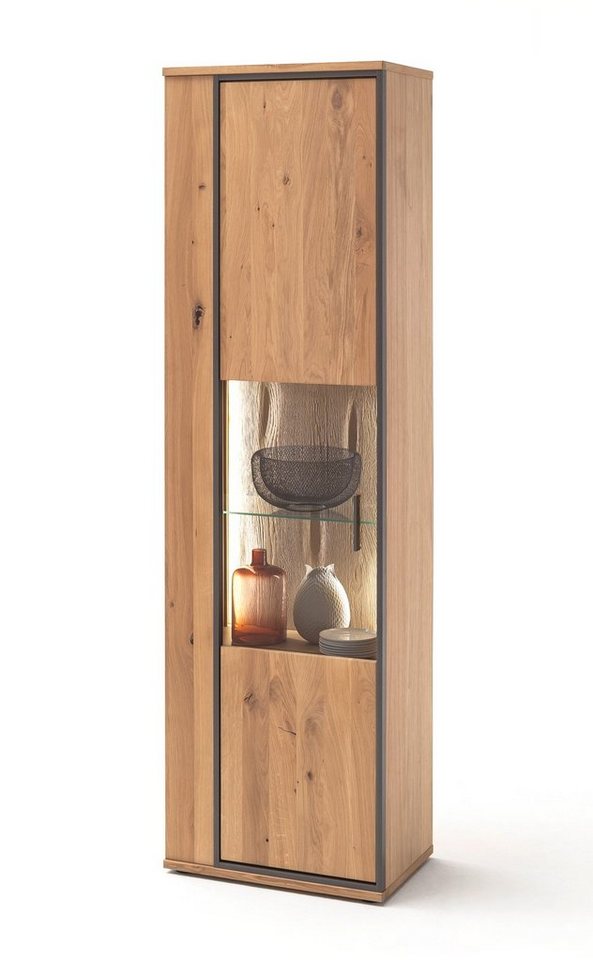 expendio Vitrine Conor 3 Asteiche Bianco teilmassiv 60x209x37 cm vormontiert mit Softclose expendio Vitrine Conor 3 Asteiche Bianco teilmassiv 60x209x37 cm vormontiert mit Softclose von expendio
