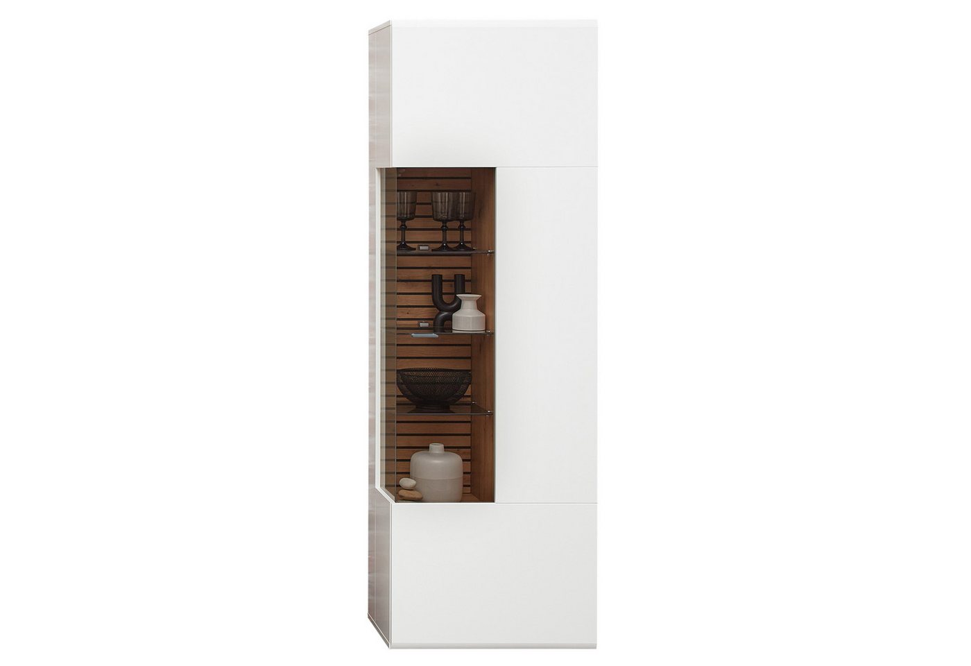 expendio Vitrine Frederik 1R weiß matt 65x201x40 cm Anschlag rechts expendio Vitrine Frederik 1R weiß matt 65x201x40 cm Anschlag rechts von expendio