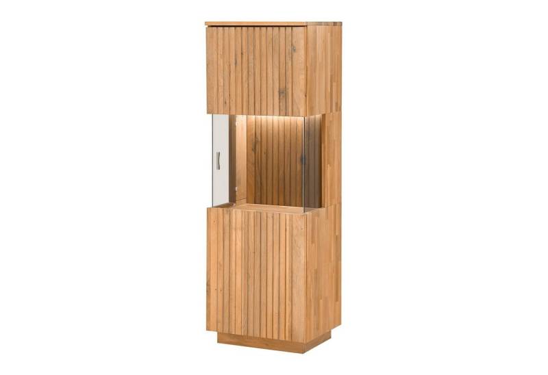 expendio Vitrine Linda 2 Eiche massiv bianco geölt 52x152x40 cm von expendio