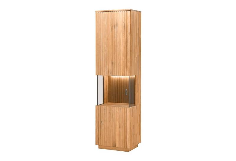 expendio Vitrine Linda 3 Eiche massiv bianco geölt 52x204x40 cm von expendio