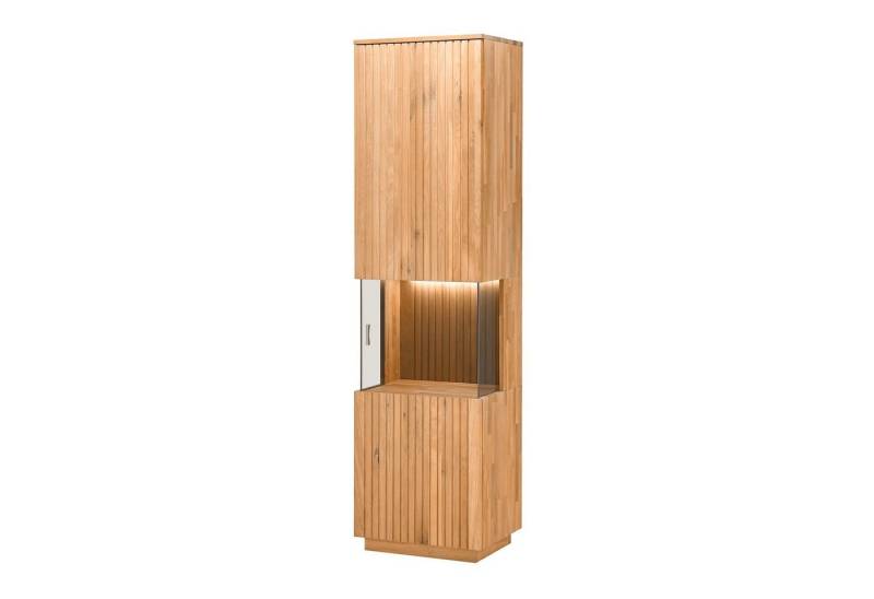 expendio Vitrine Linda 4 Eiche massiv bianco geölt 52x204x40 cm von expendio