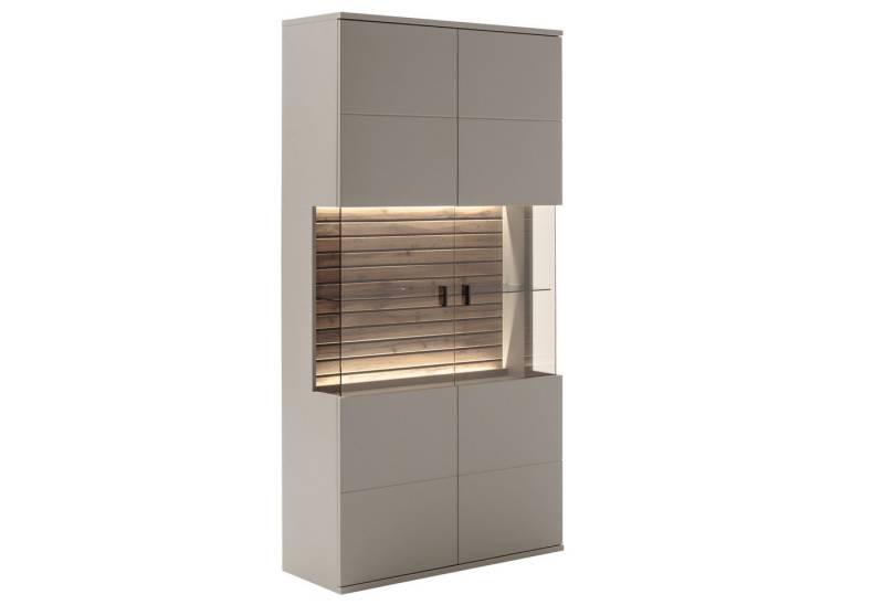 expendio Vitrine Lureno 4 Basalt / Wotan Eiche Nb. 100x199x37 cm von expendio