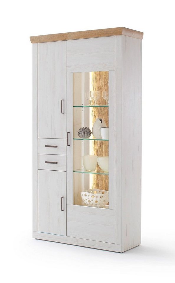 expendio Vitrine Marlis 4 Pinie Aurelio / Grandson Oak Nb. 106x205x40 vormontiert 3D-Optik LED expendio Vitrine Marlis 4 Pinie Aurelio / Grandson Oak Nb. 106x205x40 vormontiert 3D-Optik LED von expendio