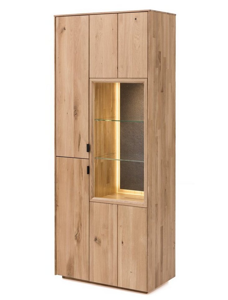 expendio Vitrine Porto 5 Eiche bianco massiv 80x203x42 cm mit Beleuchtung expendio Vitrine Porto 5 Eiche bianco massiv 80x203x42 cm mit Beleuchtung von expendio