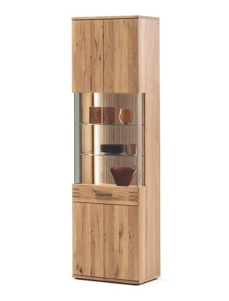 expendio Vitrine Santos 3 Balkeneiche Bianco teilmassiv 60x208x37 cm montiert Softclose-Funktion expendio Vitrine Santos 3 Balkeneiche Bianco teilmassiv 60x208x37 cm montiert Softclose-Funktion von expendio