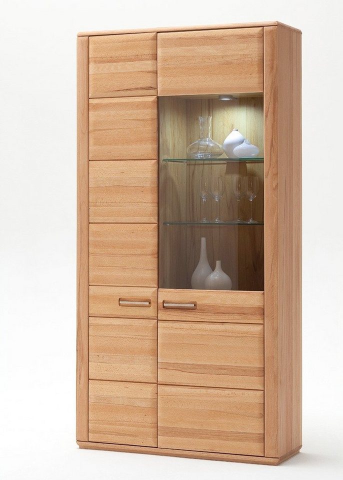 expendio Vitrine Senta 5 Kernbuche teilmassiv 107x209x38 cm vormontiert mit Softclose-Funktion expendio Vitrine Senta 5 Kernbuche teilmassiv 107x209x38 cm vormontiert mit Softclose-Funktion von expendio