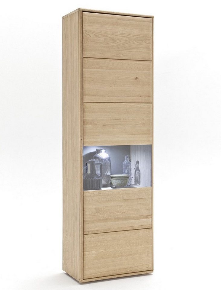 expendio Vitrine Torrent 7 Eiche bianco massiv 64x206x39 cm vormontiert mit Beleuchtung expendio Vitrine Torrent 7 Eiche bianco massiv 64x206x39 cm vormontiert mit Beleuchtung von expendio