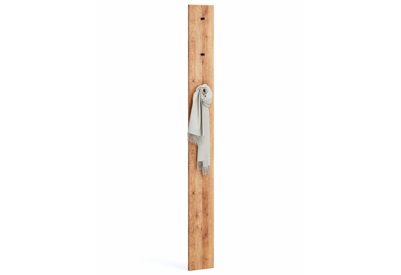 expendio Wandgarderobe Badea 3, Wildeiche massiv geölt, 20x190x5 cm von expendio