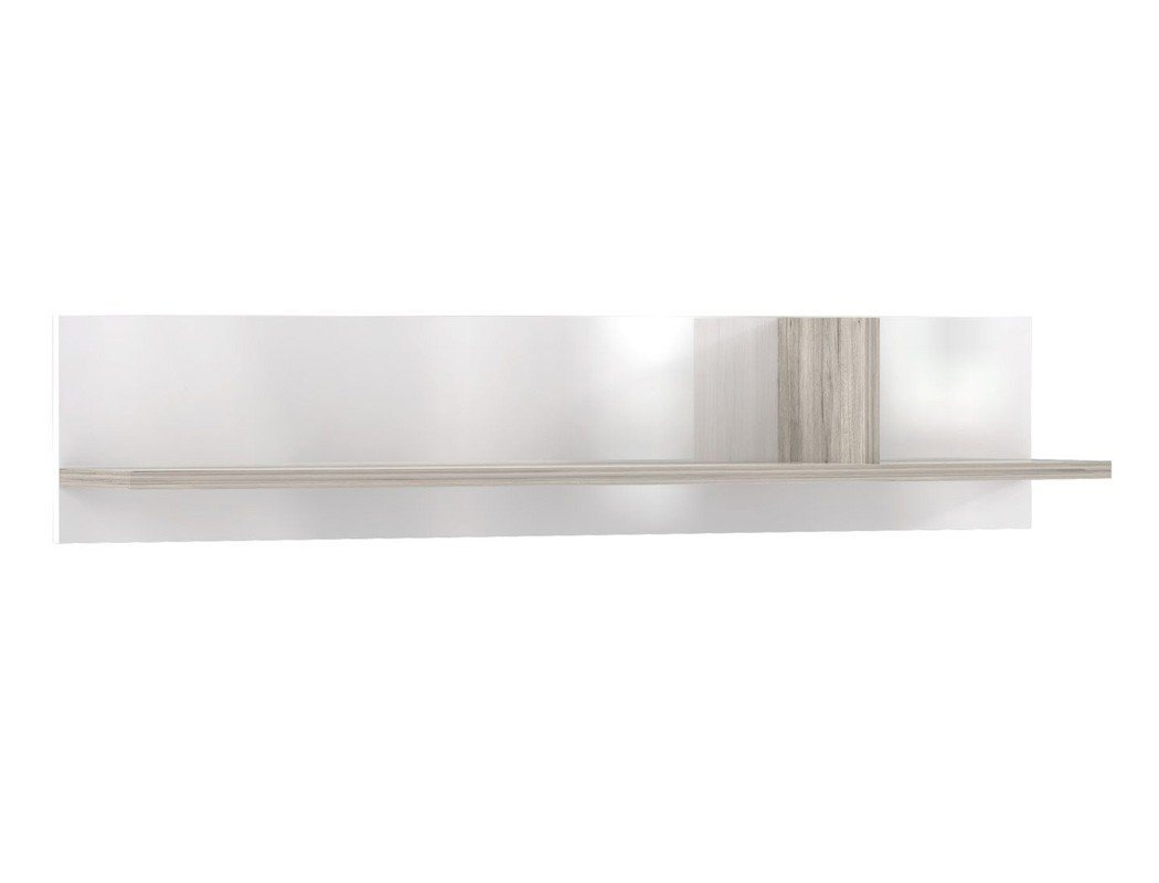 expendio Wandregal Rubio 124, Wandboard Rubio 14, Sandeiche-weiß Hochglanz, 139 x 27 x 26 cm von expendio