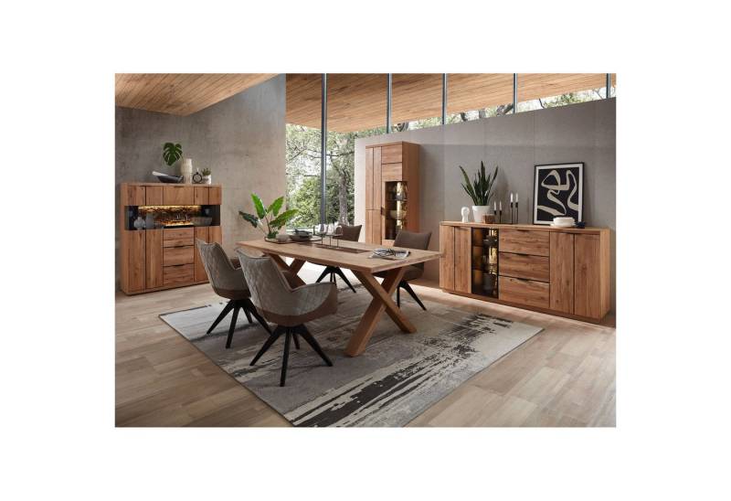 expendio Wohnzimmer-Set Donia 40, (Spar-Set, 4-St), Wildeiche massiv, mit LED von expendio