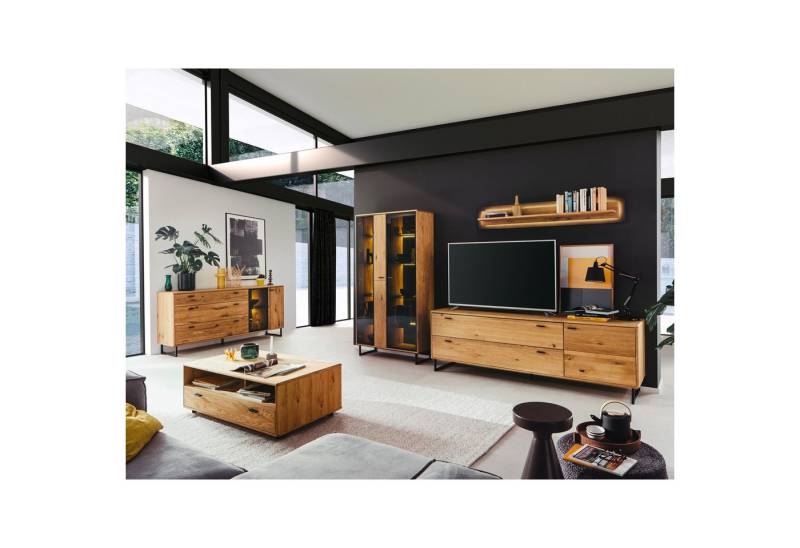 expendio Wohnzimmer-Set Arian 31, (Spar-Set, 5-St), Ast/Balkeneiche massiv 498x186x50 cm von expendio