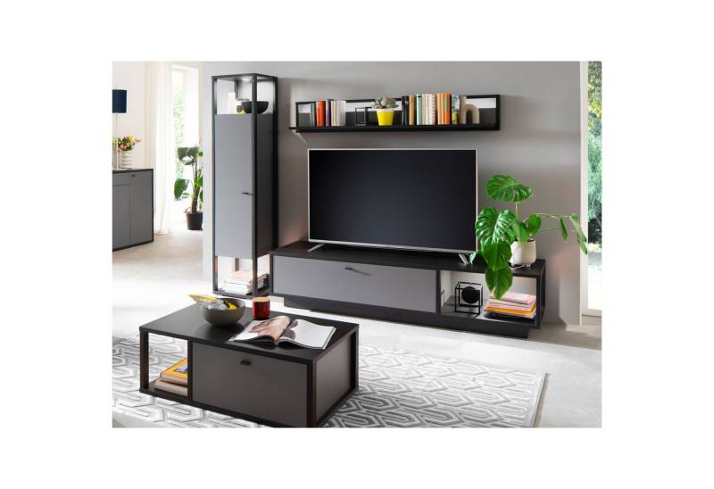 expendio Wohnzimmer-Set Larus 31, (Spar-Set, 4-St), Royal Grey Melamin / anthrazit Dekor 246x178x50 cm von expendio