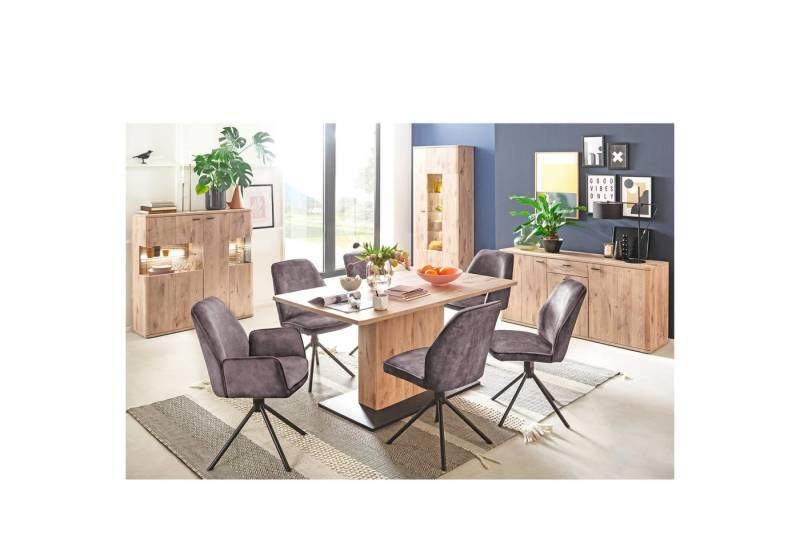 expendio Wohnzimmer-Set Penelope 30, (Spar-Set, 10-St), Viking Oak tiefzieh Nachbildung / Viking Oak Melamin von expendio