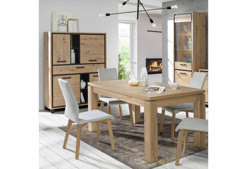 expendio Wohnzimmer-Set Trace 71, (Spar-Set, 3-St), Artisan Eiche Nb. / Schwarz Eiche Nb. von expendio