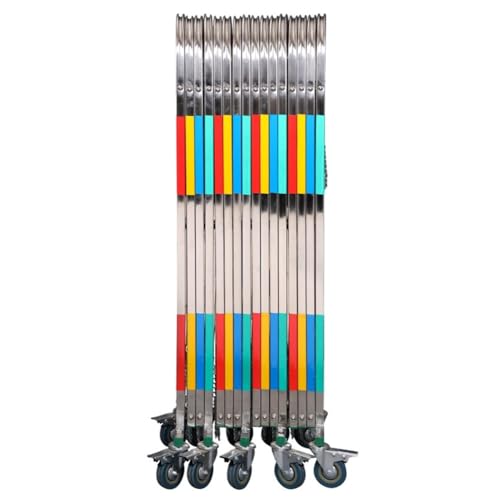 Flexibles mobiles Tor, Industrielle erweiterbare Metallabsperrung, Verstellbarer Verkehrszaun, Edelstahl(Multi-colored,1.1x2m) von exproyzk