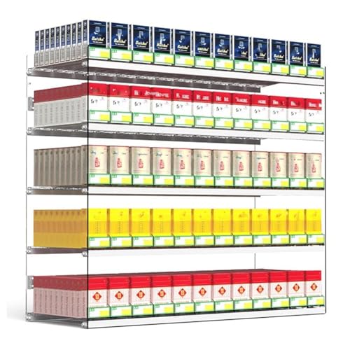 Zigaretten-Display-Vitrine, Automatischer Zigarettenständer Retail Display, Store Display Regale Streichholzheftchen Candy Display Case für Supermärkte, Bars ( Farbe : klar , Größe : 73.5x28.4x98cm ) von exproyzk