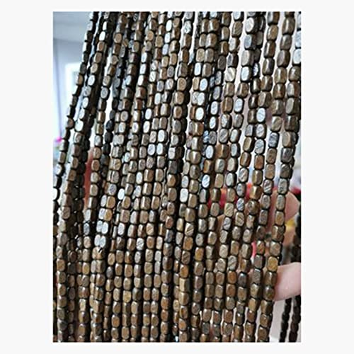 exproyzk Bambusperlenvorhang für den Türrahmen Handgefertigte Naturperlen für den Türrahmen Boho-Raumteiler(Coffee,80 Strands/120x220cm) von exproyzk