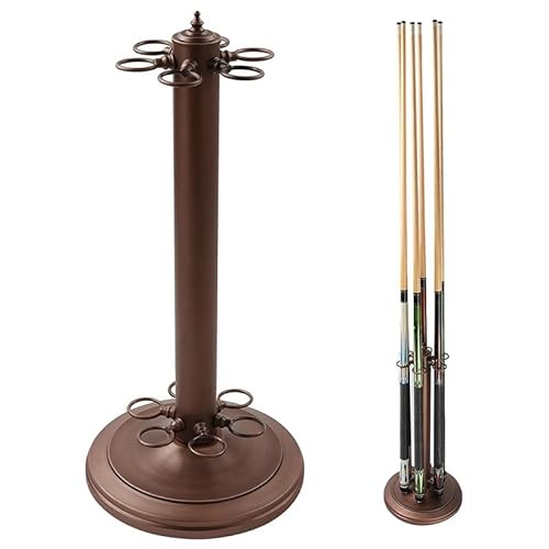 exproyzk Billardqueue-Halter Billardqueue-Ständer aus Metall Für 6 Billardqueues (3 Farben)(Braun) von exproyzk