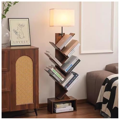 exproyzk Bücherturm Baum-Bücherregal mit Beleuchtung Hoher Bücherregal-Standregal mit Stauraum von exproyzk