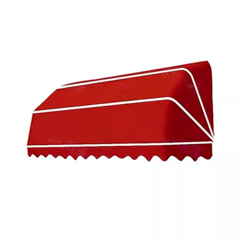 exproyzk Faltbare Markise für den Eingangsbereich Sonnenschutzdach Terrassenüberdachung UV- und wasserbeständiges Canvasgewebe 1 Packung(Rosso,100x80x80cm) von exproyzk