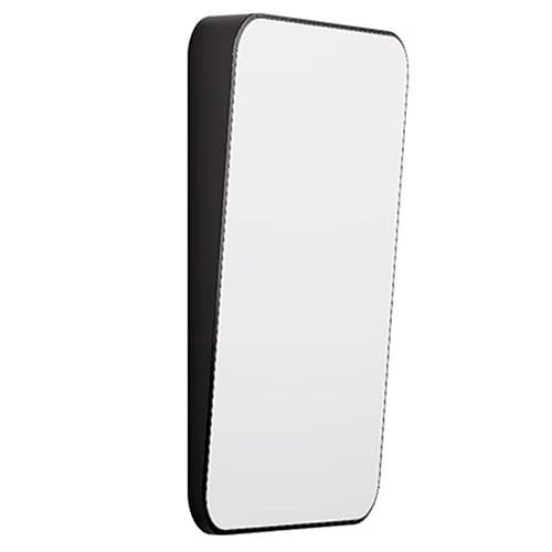 exproyzk Feststehender, kippbarer Spiegel Badezimmerspiegel aus Edelstahl mit abgerundeten Ecken Hängend vertikal(Schwarz,47.2"x21.6") von exproyzk