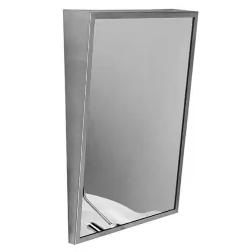 exproyzk Feststehender Kippspiegel Rechteckiger Kippspiegel Wand-WC-Spiegel Edelstahlrahmen Für Behinderte geeignet(47.2"x21.6") von exproyzk