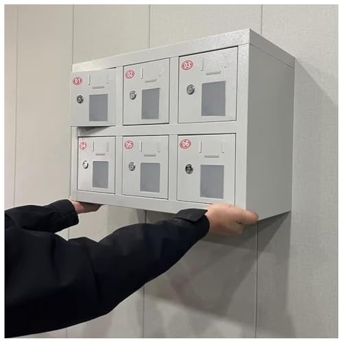 exproyzk Handy-Schließfach mit Türschloss und Schlüssel, Stahl-Telefonschrank für Schule, Fabrik, Büro(20 Slots) von exproyzk