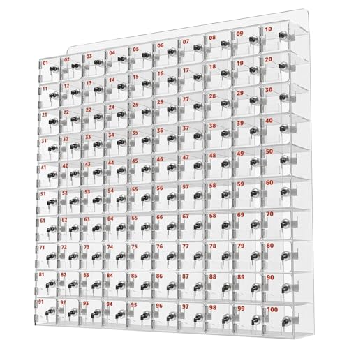 exproyzk Handyschrank mit Türschlössern – Visueller Handy-Aufbewahrungsschrank – Tragbarer und wandmontierter Organizer(100 Slots) von exproyzk