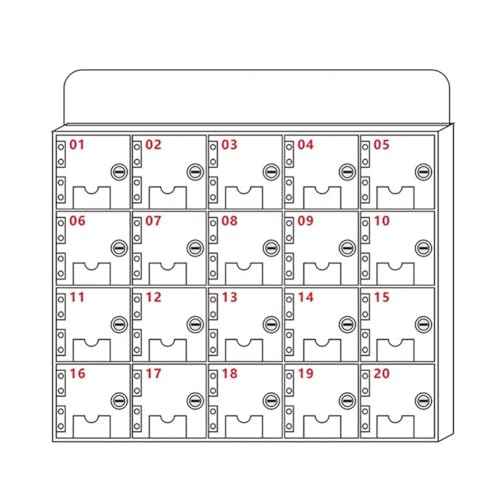 exproyzk Handyschrank mit Türschlössern – Visueller Handy-Aufbewahrungsschrank – Tragbarer und wandmontierter Organizer(20 Slots) von exproyzk
