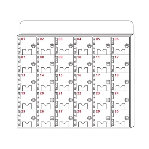exproyzk Handyschrank mit Türschlössern – Visueller Handy-Aufbewahrungsschrank – Tragbarer und wandmontierter Organizer(30 Slots) von exproyzk
