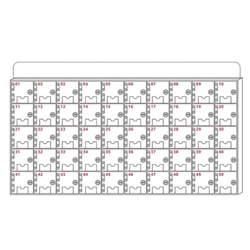 exproyzk Handyschrank mit Türschlössern – Visueller Handy-Aufbewahrungsschrank – Tragbarer und wandmontierter Organizer(50 Slots) von exproyzk
