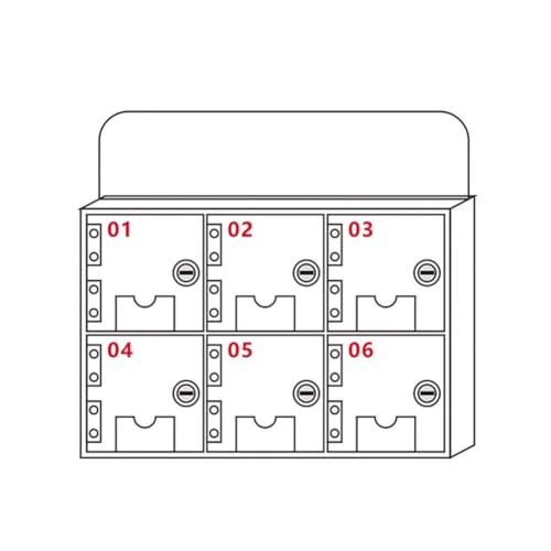 exproyzk Handyschrank mit Türschlössern – Visueller Handy-Aufbewahrungsschrank – Tragbarer und wandmontierter Organizer(6 Slots) von exproyzk