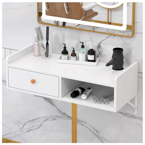 exproyzk Wandmontierter Möbelschrank Schwebender TV-Ständer Wandmontierter Medienkonsolen-Regalschrank Badezimmer-Ablagefach(Weiß,70x30x16cm) von exproyzk