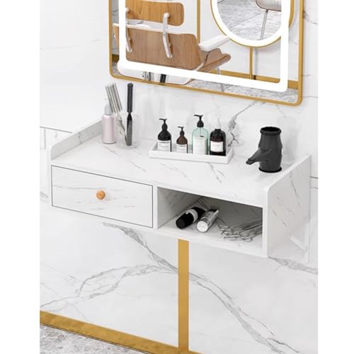 exproyzk Wandmontierter Möbelschrank Schwebender TV-Ständer Wandmontierter Medienkonsolen-Regalschrank Badezimmer-Ablagefach(White#B,60x30x16cm) von exproyzk