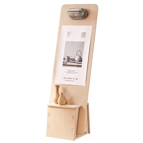 exproyzk Willkommensschildständer aus Holz mit Beleuchtung – Schilderhalter – Menüdisplays(Natural,120x39x31cm) von exproyzk