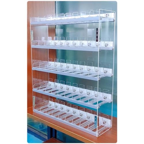 exproyzk Zigaretten Vitrine Zigaretten Verkaufsvitrine Kommerzielles Display Regal Organize Halter für Zigarren, Süßigkeiten oder Streichholzschachteln (Farbe : klar, Größe : 110.5x29x87cm) von exproyzk